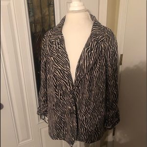 {Cato} Plus Size Zebra Blazer